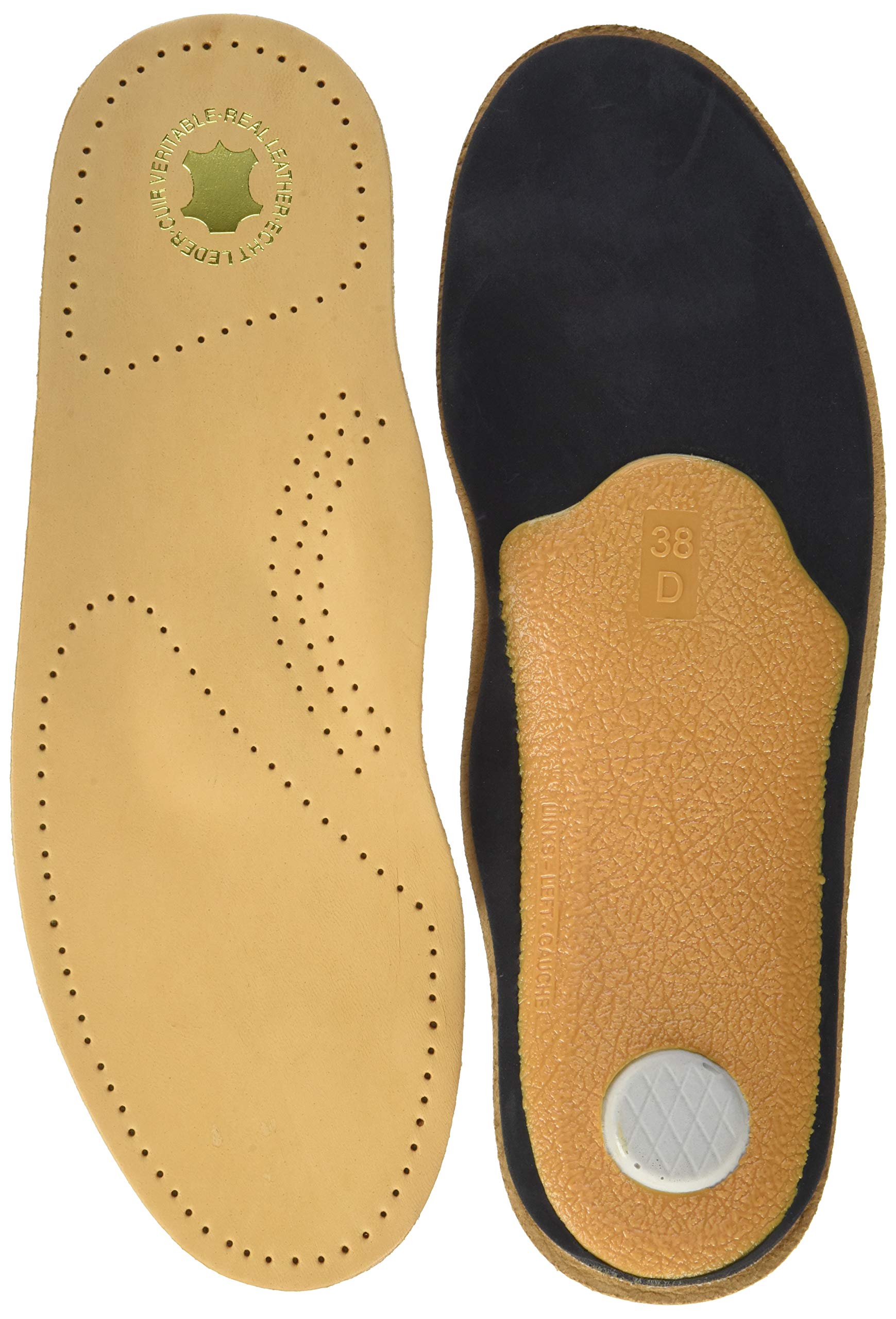 Débé Orthofix Leder-Fussbett Einlegsohle Orthotic Insole, Beige, 2.5 UK
