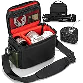 Camera Carrying Case, Camera Storage Bags Anti-Shock Crossbody Camera Case | Digital Camera Case with Rain Cover Compatible for Canon EOS R50 M50 Powershot SX540 SX70, Nikon Coolpix, Sony a6100 a6400