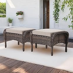HUMMUH 5 Pieces Wicker Patio Furniture Set,Outdoor