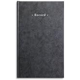 Staples Record Book, 300 Sheets, Gray Marble Cover, 7.25" x 11.75" | Durable sewn binding for logs, records, and notary entries.