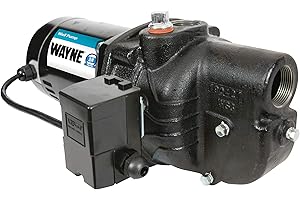 WAYNE SWS75-3/4 HP Cast Iron Shallow Jet Well Pump - Up to 510 Gallons Per Hour - Heavy Duty Shallow Well Pump