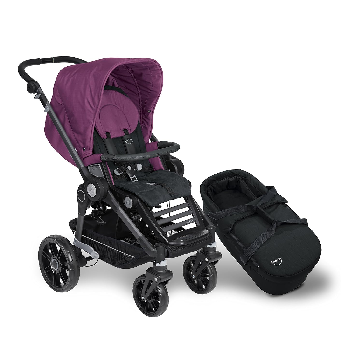 teutonia BeYou! Elite 2016 Graphite Rad 7R mit Vario Plus Tragetasche, Amethyst & Onyx