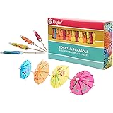 KingSeal 4 Inch Assorted Color Parasol Cocktail Picks - 144 Count