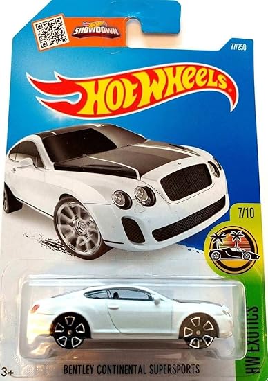 Buy Hot Wheels Hw Exotics White Bentley Continental Supersports 77 250 Showdown Scan Race Card Online At Low Prices In India Amazon In