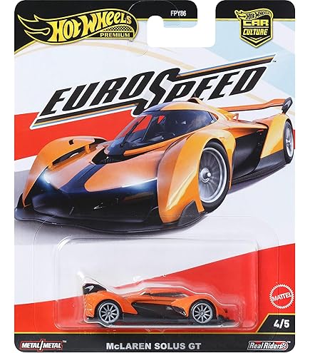 Hot Wheels Speed Machines McLaren F1 GTR - First Run - Orange and