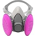 Half Facepiece with 2097 Filter, MYGCCA Resin Respirator with Filters for Dust Organic Vapor Used in Painting, Woodworking, Epoxy, Welding,