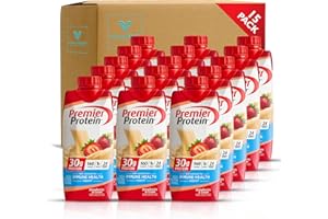 VITALVARIETY Premier Protien High Protein Shakes Variety Sampler Pack Strawberry 11 Fl. Oz Each (15pk)