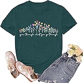 sallrue Inspirational Shirts for Women Grow Through What You Go Through T-Shirt Motivational Tee Tops