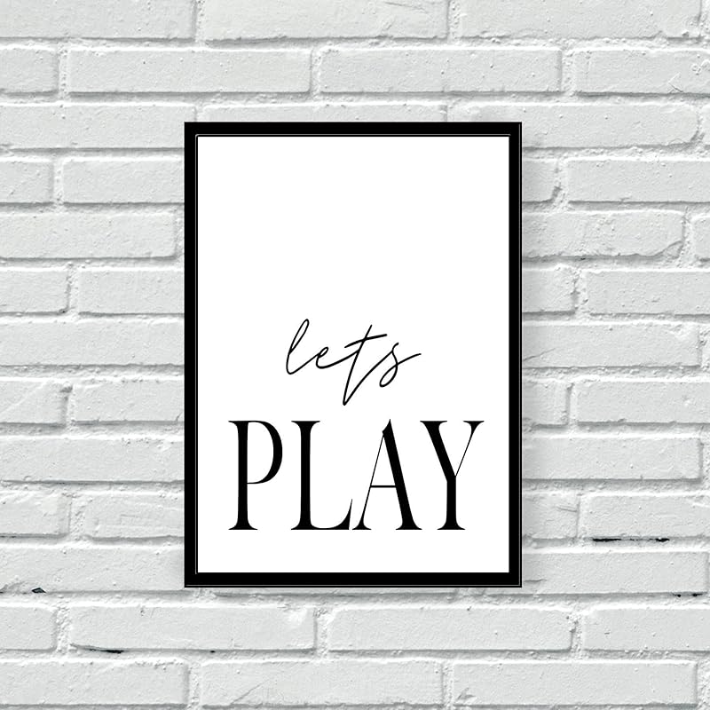 Playroom wall art print Let's Play unframed wall decor poster