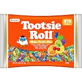 Tootsie Roll Fruit Chews Mega Mix, 275 Count, 4lb Bag | 8 Flavors, Soft Fruity Rainbow Candy, Individually Wrapped, Bulk Treats, Peanut Free, Kosher, Gluten Free