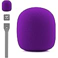 LEFXMOPHY Interview GO Foam for Rode Wireless Go Transmitter Handheld Adaptor Windscreen Replacement Purple Pop filter Microphone Cover Wind Screen