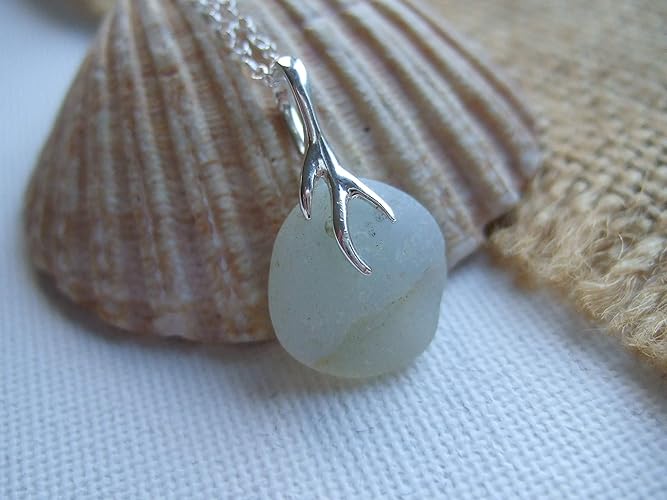 Sea Glass Necklace Opalescent Seaham Sea Glass Pendant