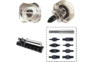 Steinwhale 10in1 Short Stubby Mini Screwdriver for Tight Spots, Fully Biodegradable Cellulose Acetate Fiber Made Handle, Doub