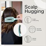 Olivia Garden Fingerbrush Care Iconic Medium Mint Detangling Hairbrush view 5