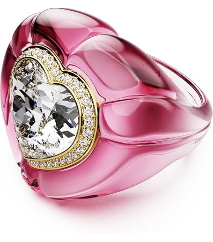 Amazon.com: SWAROVSKI Dulcis Cocktail Ring 5601579 Pink: Clothing