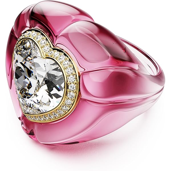 Amazon.com: Swarovski Dulcis Cocktail Ring with Pink Cushion-Cut
