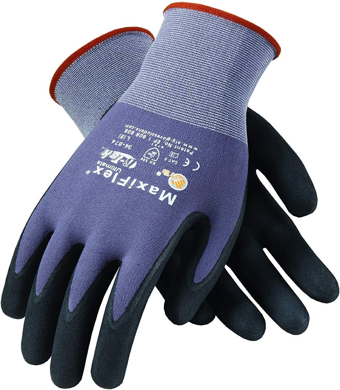Maxiflex 34-874 Ultimate Gloves, Large, 12 Piece - Work Gloves - 