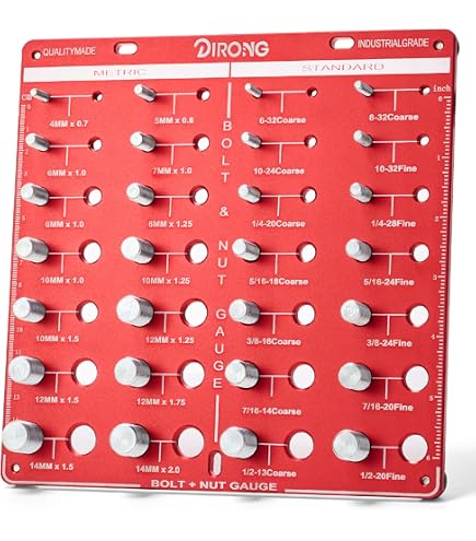 thumbnail image 2 of Drill Hog Metric Screw Checker – Bolt Thread Pitch Tool, Metal, US Made 2 of 3