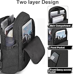Mancro Business Travel Laptop Backpack, Anti Theft