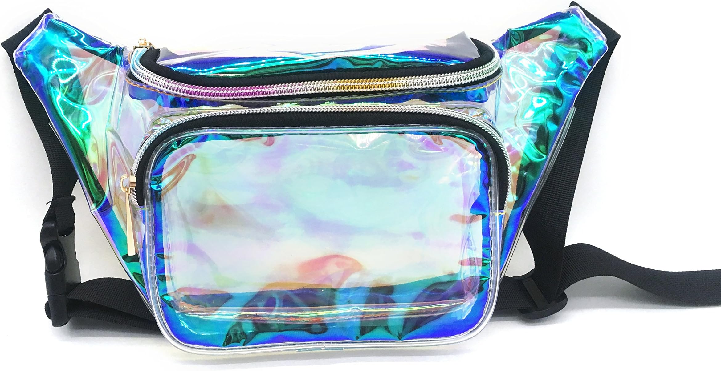 Dolores Women Fashion Hologram Laser Waist Bag Fanny Pack Zipper Waterproof Chest Pack Bum Bag Beach Purse