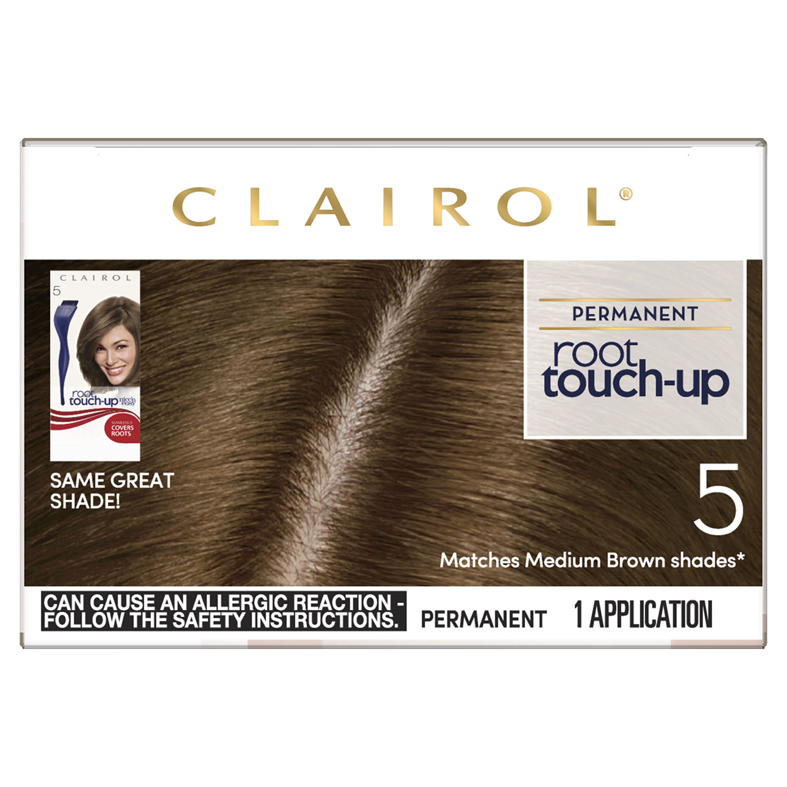 Clairol Root TouchUp Permanent Hair Dye, 5 Medium Brown, Longlasting