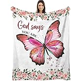 YOYICU Christian Gifts for Women, Religious Gifts for Women, Christian Blanket, God Says You are, Faith Blanket 50” x 60”