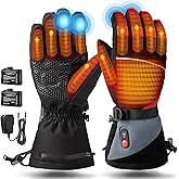 Rechargeable Heated Gloves for Men Women,7.4V Fast Heating Glove Liners, Hand Warmers Arthritis Heater Cold Winter Gloves, Snowmobile Camping Cycling Skiing Hiking Working