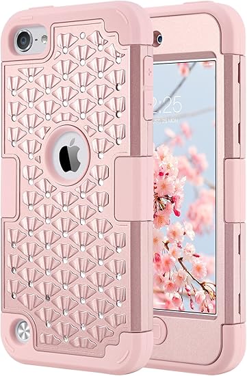 Amazon Ipod Touch 7 ケース Ulak Ipod Touch 6 Ipod Touch 5 ケース シリコン シンプル 耐衝撃 ソフト Tpu Pc 三層構造 キラキラ Ipod Touch 第7 6 5世代 カバー ローズゴールド Ulak ケース