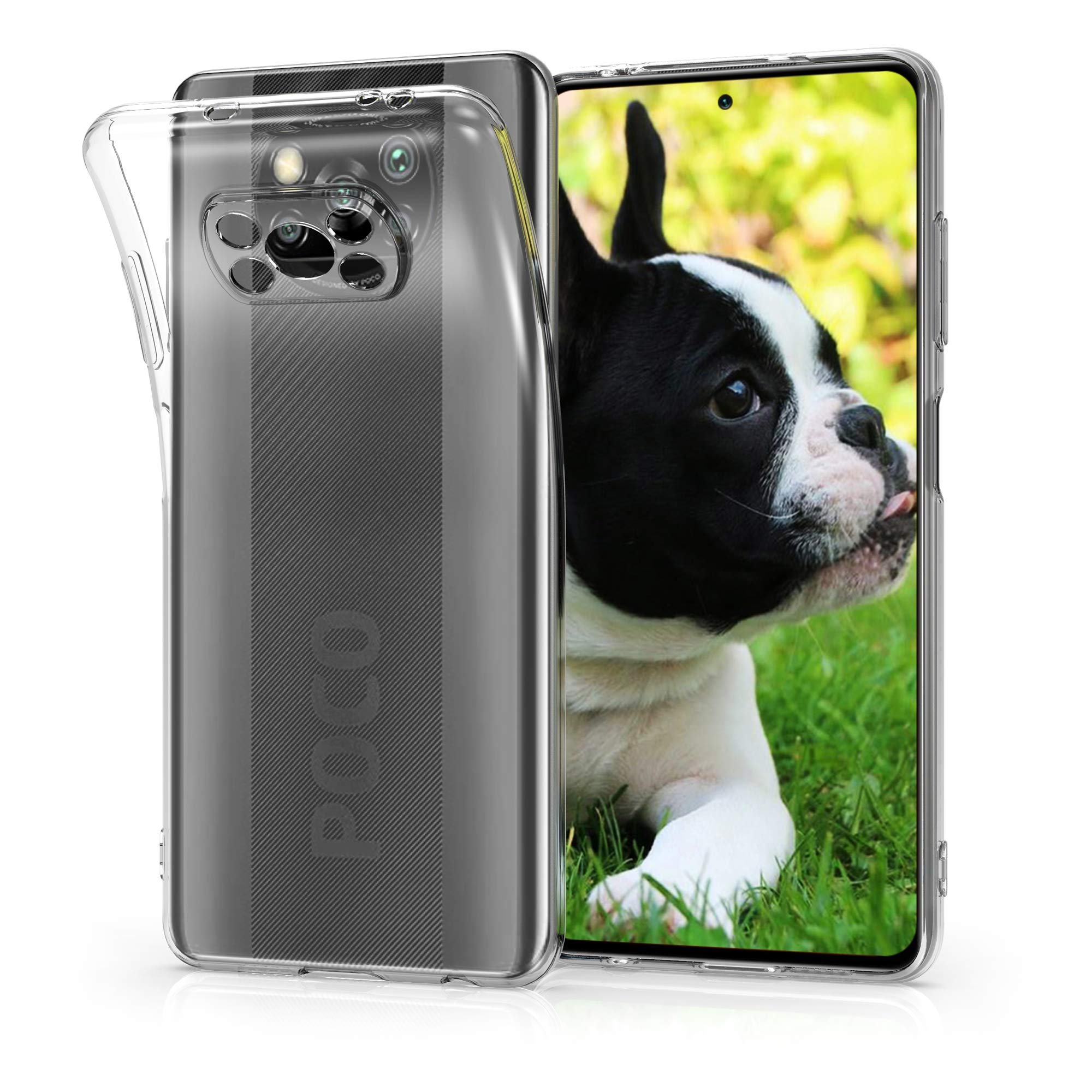 kwmobile Case Compatible with Xiaomi Poco X3 NFC/Poco X3 Pro - Clear Case Soft Slim Flexible Protective TPU Phone Cover - Transparent