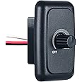 12V Dimmer Switch, Briidea RV 12V 5A 60W Dimmer Switch for LED, Halogen, Incandescent, Used for RVs, Travel Trailers, Marine, Auto, Black