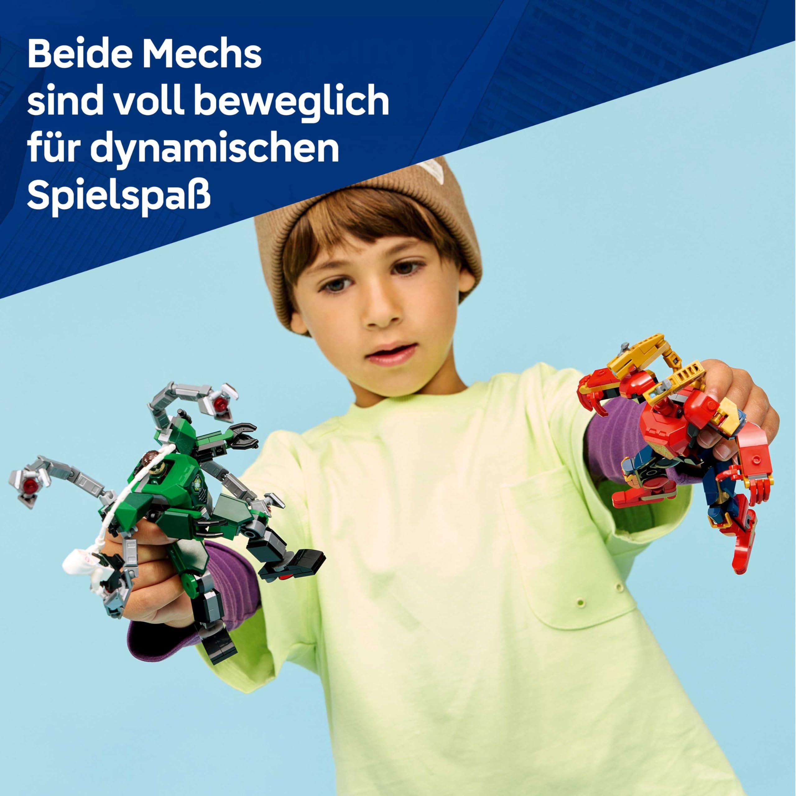 LEGO | Mech-Duell: Spider-Man vs. Doc Ock - Superhelden Spielzeug mit 2 Actionfiguren, 3 Minifiguren, Shootern - Konstruktionsspielzeug für Kinder - Geschenk für Jungen ab 6 Jahren und Mädchen - 76338 4