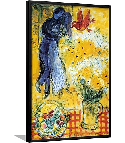 Amazon.com: Les Amoureux aux Marguerites by Marc Chagall Poster