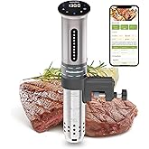 KitchenBoss Wifi Sous Vide Cooker: Ultra-quiet Sous Vide Machine Immersion Circulator APP Control 1100W, IPX7 Waterproof Sous Vide Precision Cooker Accurate Temperature Fast-Heating, Silver