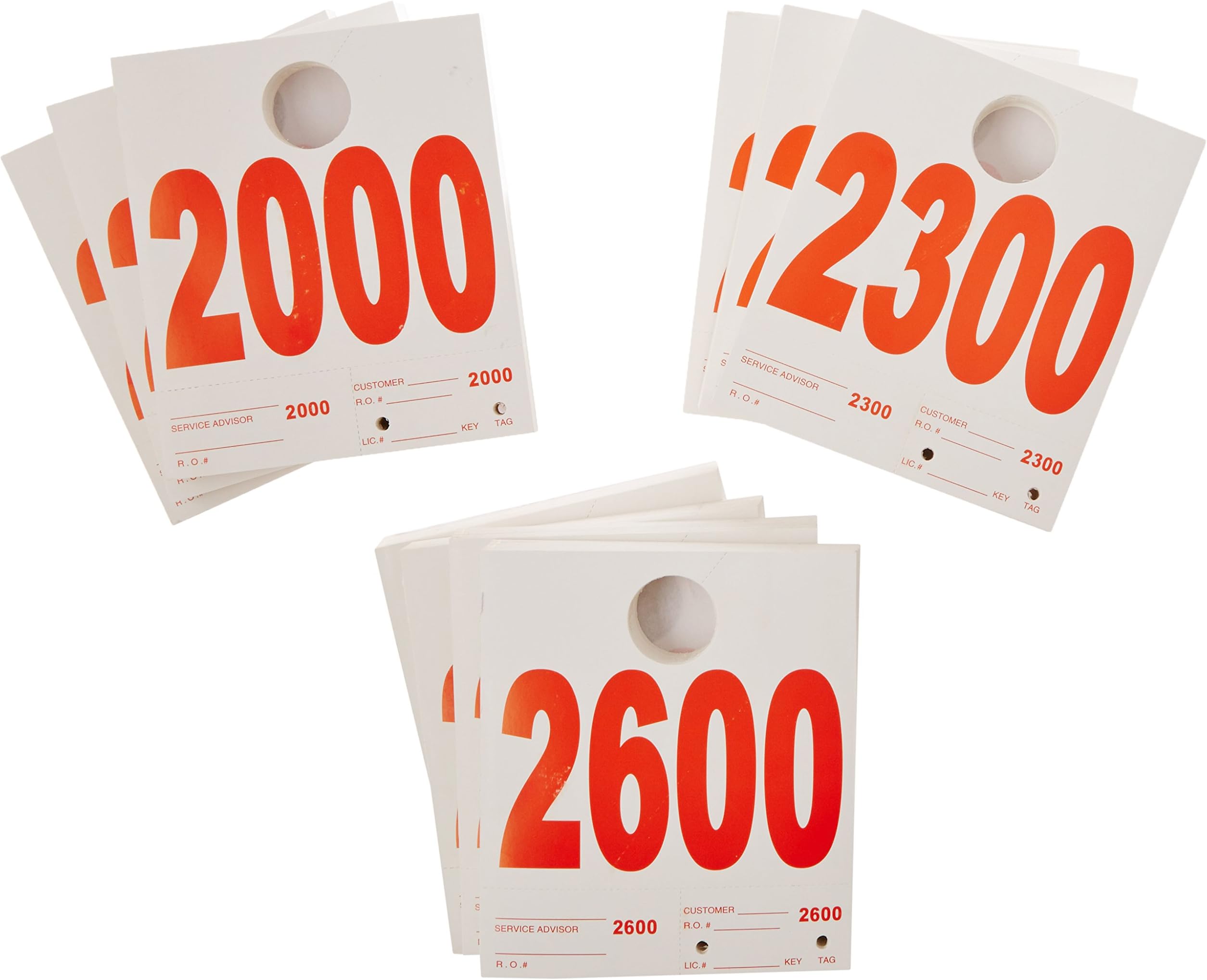 Automotive Interior Protection 70-002-1000PK Dispatch Number System Numeral 2000-2999, (Case of 1000)