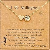 NKTDWO Sports-Themed Necklace Women – Softball, Soccer, Volleyball & Basketball necklaces, Gift for Sports Lovers (16 + 3 Inches)