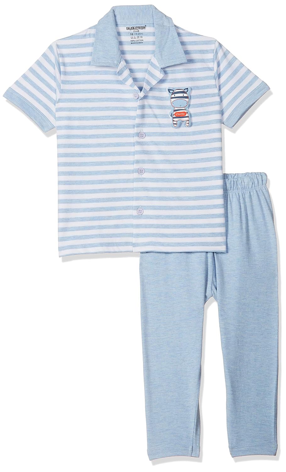 Buy CUCUMBER Baby Boys Regular Night Suit (NS194_blue_18