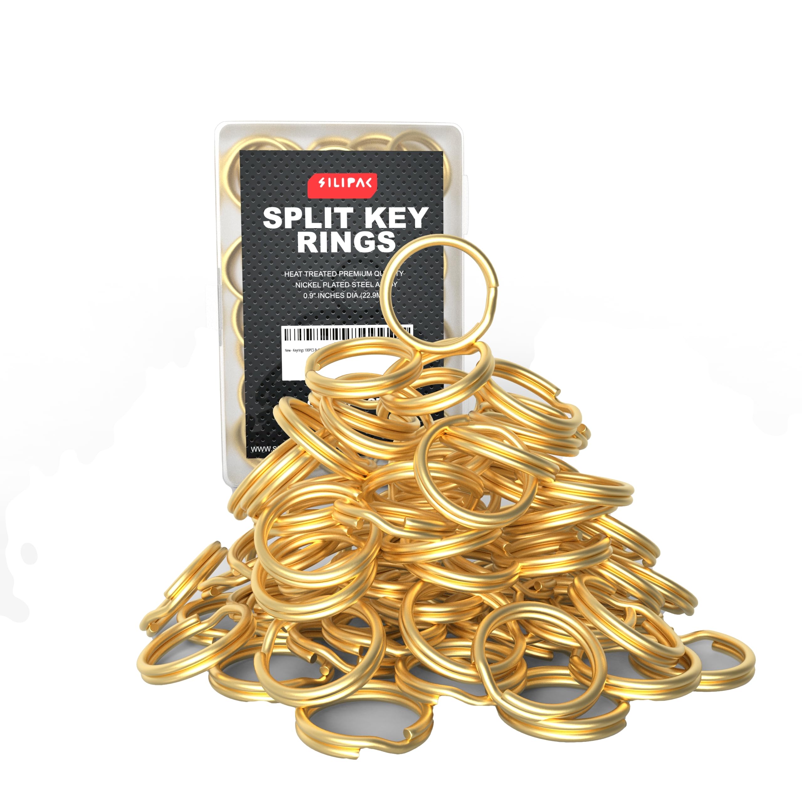 Silipac Keychain Rings Bulk 100 pcs - Split Ring