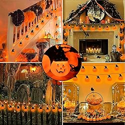 Halloween Pumpkin String Lights, 8.5Ft Pumpkin