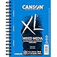 Canson XL Series Mix Paper Pad, Heavyweight, Fine Texture, Heavy Sizing for Wet or Dry Media, Side Wire Bound, 98 Pound, 5.5