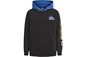 Quiksilver boys Pullover Hoodie Sweatshirt, Soft & Comfortable Fleece, Front Pocket