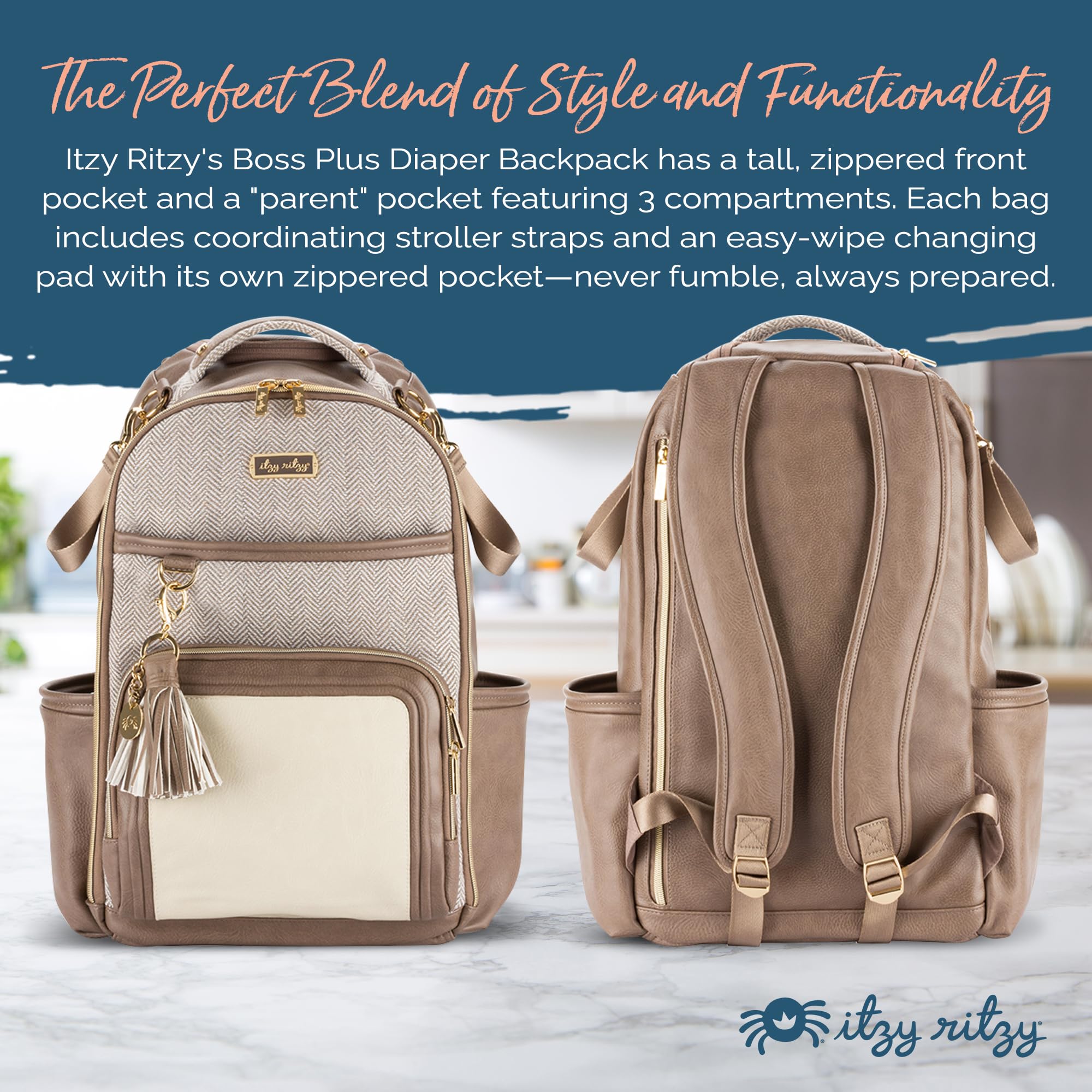 Itzy Ritzy Baby, Vanilla Latte Boss Plus, Large