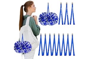 Ribbonlic 12 Pcs Personalized Pom Poms Holder for Cheerleading Accessories for Cheerleader Adjustable Backpack Straps Holder Cheerleader Cheerleading Gifts for Girls, No pom Poms