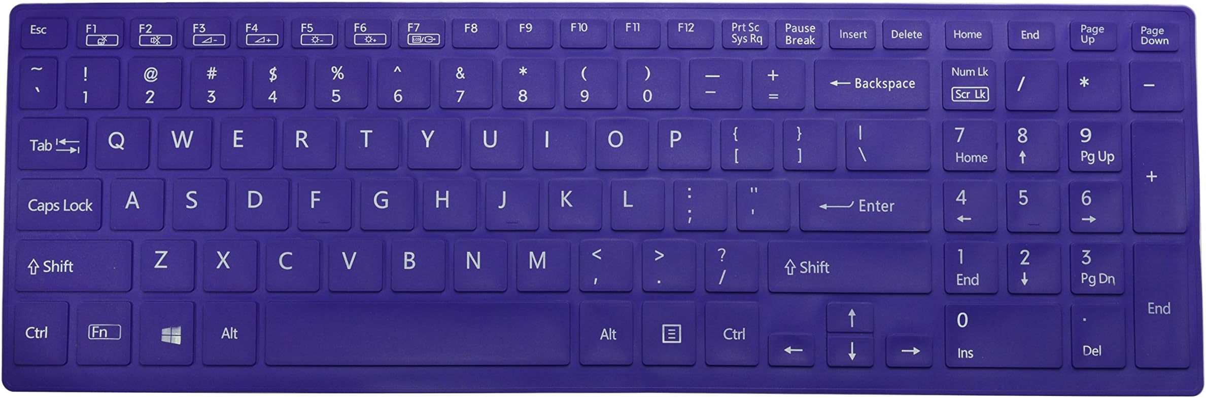 Avigator Purple Ultra Thin Silicone Keyboard Protector Skin Cover for Sony Vaio Fit 15 15E Series, SVF15218SC SVF1521V SVF15218SC SVF15217SC SVF15216SC SVF1521V6C SVF1521V5C SVF152100C... - 1 Cleaning Cloth from Avigator