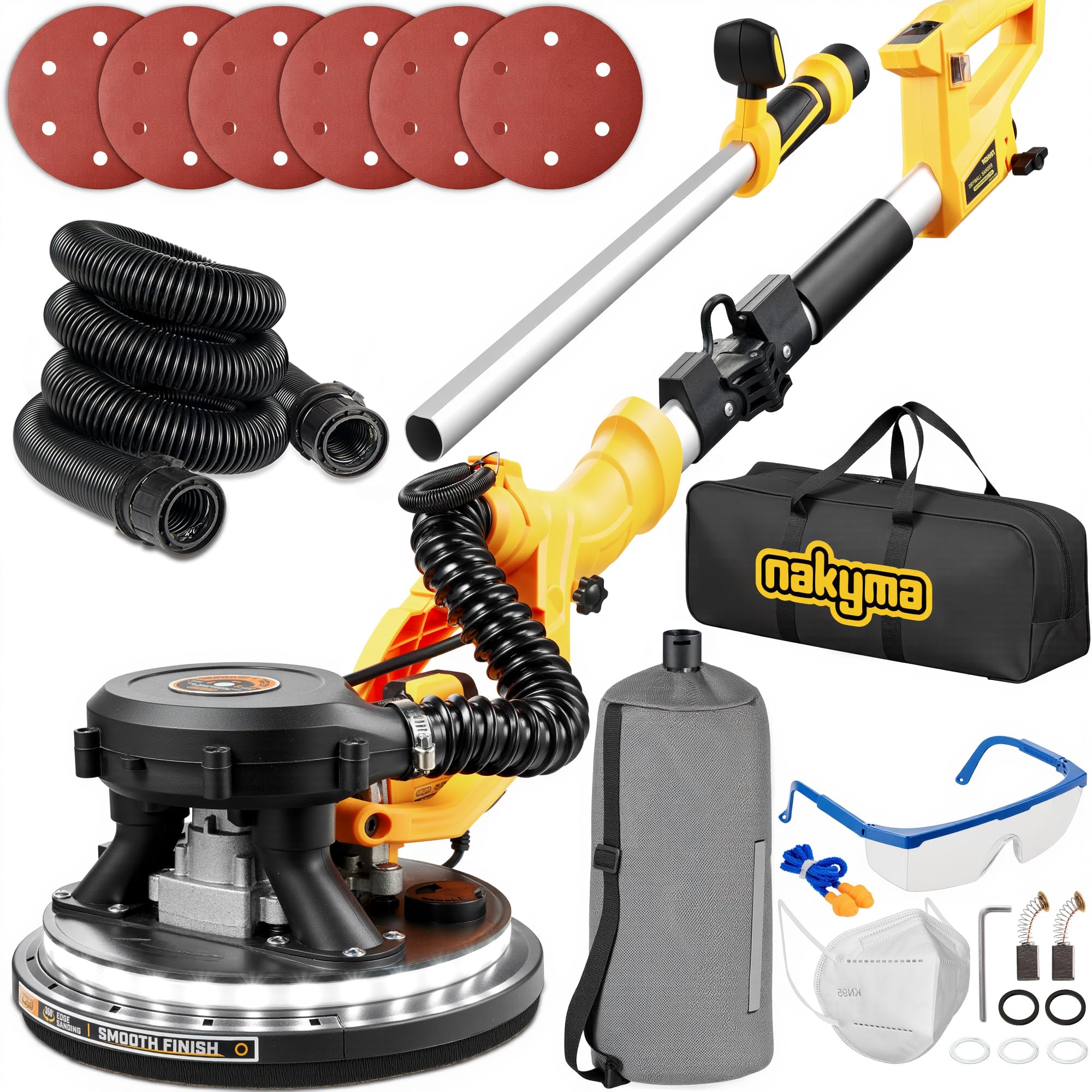 Photo 1 of ***Factory seal****
Drywall Sander, 950W 8.5A Electric Drywall Sander with Vacuum Dust Collector, 9 Variable Speed 800-2100RPM, Foldable & Extendable Handle, Wall Sander for Popcorn Ceiling, Drywall Pole Sander