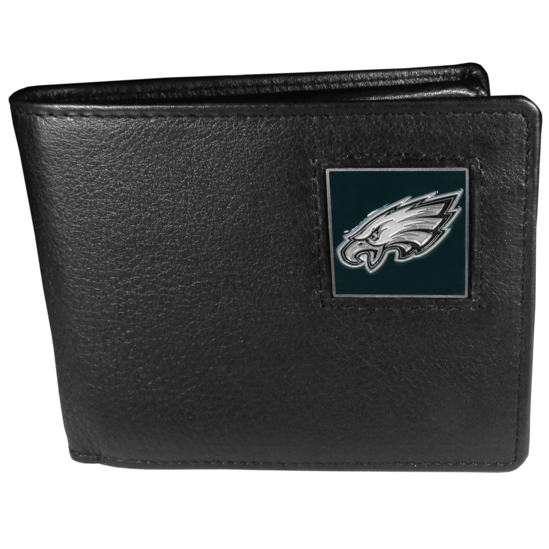 Siskiyou Sports NFL Mens Philadelphia Eagles Leather Bi-fold Wallet One Size Black
