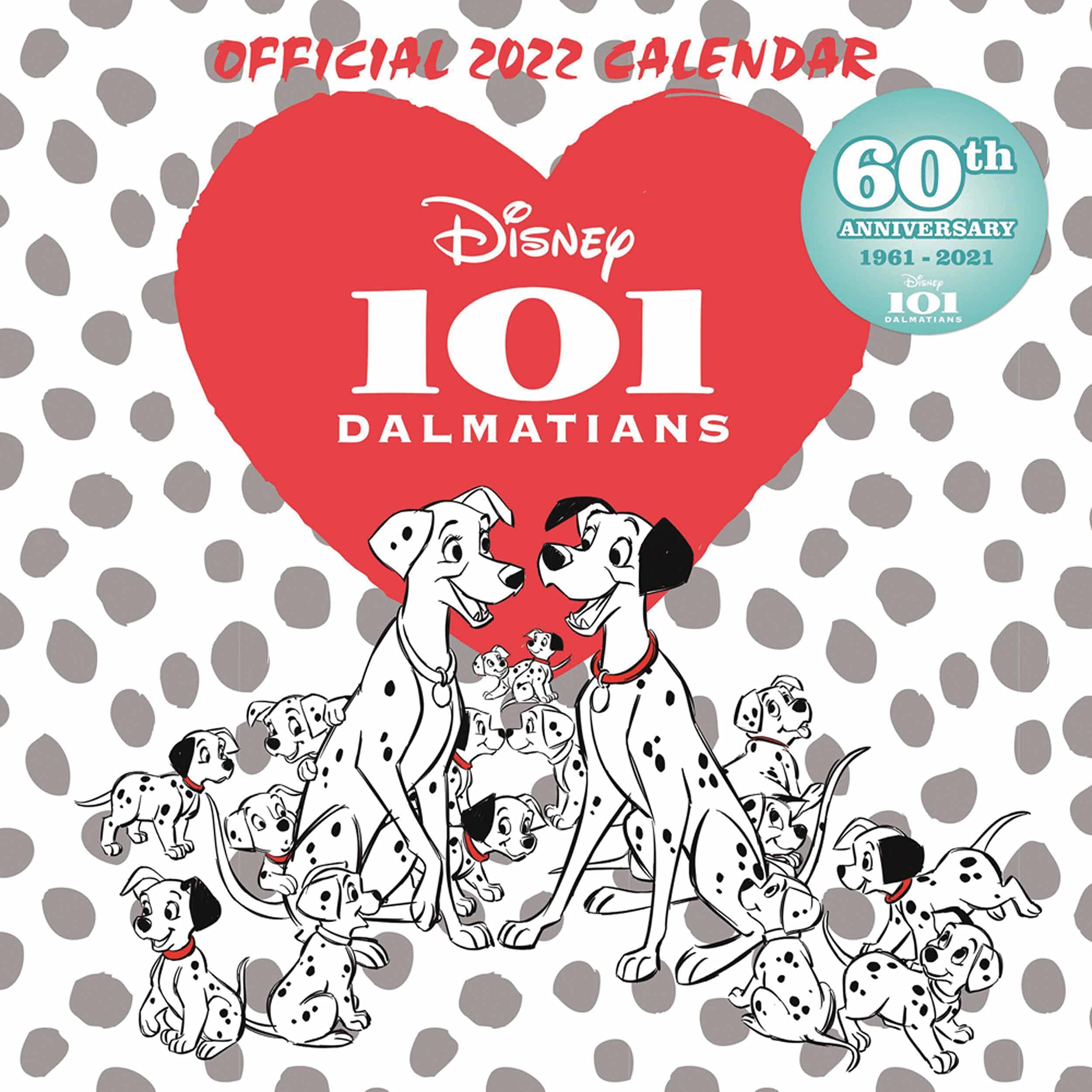Disney 101 Dalmatians Calendar 2022 - Month to a View Planner 30cm x 30cm - Official Merchandise
