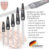 3 Swords Germany Double Sided Sapphire Nail File Set 5 Pcs with 3-Way Buffer view 2