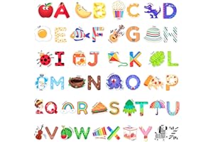 JoyCat Fridge Magnets for Toddlers – 26 Cute Objects & Uppercase Letters, Large Refrigerator ABC Alphabet Magnets Set for Kids, Preschool Learning Spelling Alphabet Gift Toy for Ages 2+