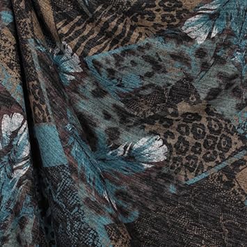 Stoff Fantasie Modus Beige Braun Blau Ente Amazon De Kuche Haushalt