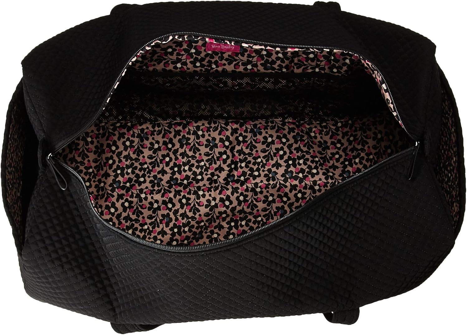 Vera Bradley Microfiber Large Travel Duffle Bag, Classic Black: Shoes